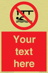 Custom Do not swim in the vicinity of piers